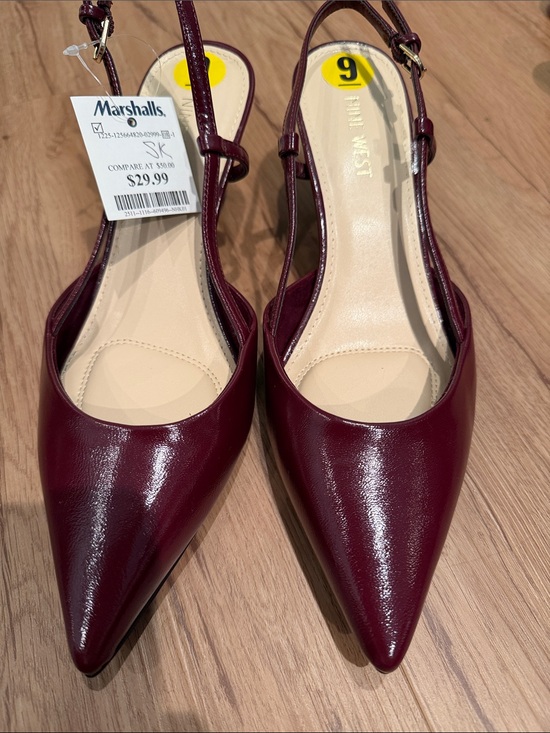 Nine West Shoes - NWT Nine West Wine Pointed Slingback Kitten Heels